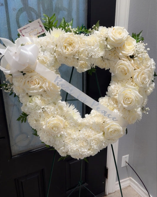 Peace White Heart